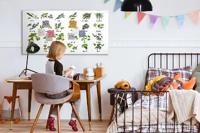 Schreib-Magnettafel mit dem Motiv Baumarten