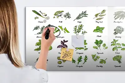 Schreib-Magnettafel mit dem Motiv Baumarten