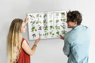 Schreib-Magnettafel mit dem Motiv Baumarten