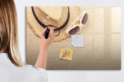 Beschreibbare Magnettafel praktisches Zubehör für den Sommer
