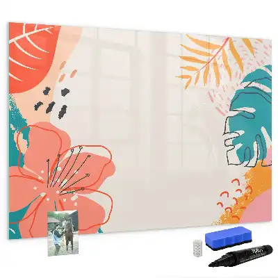 Schreib-Magnettafel mit Hawaiipflanzen-Motiv