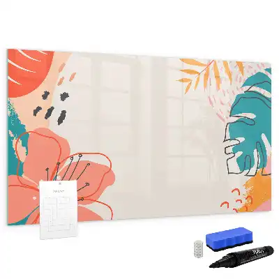 Schreib-Magnettafel mit Hawaiipflanzen-Motiv