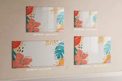 Schreib-Magnettafel mit Hawaiipflanzen-Motiv