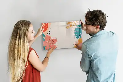 Schreib-Magnettafel mit Hawaiipflanzen-Motiv