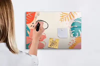 Schreib-Magnettafel mit Hawaiipflanzen-Motiv