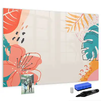 Schreib-Magnettafel mit Hawaiipflanzen-Motiv