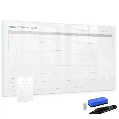 Schreib-Magnettafel in einfacher Menü-Ausführung