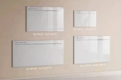 Schreib-Magnettafel in einfacher Menü-Ausführung