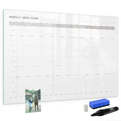 Schreib-Magnettafel in einfacher Menü-Ausführung
