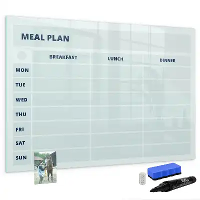 Beschreibbare Magnettafel in Pastell als Mahlzeitenplan