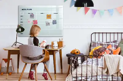 Beschreibbare Magnettafel in Pastell als Mahlzeitenplan