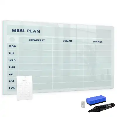 Beschreibbare Magnettafel in Pastell als Mahlzeitenplan