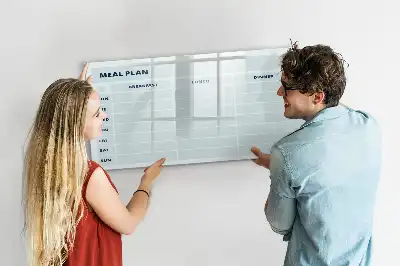 Beschreibbare Magnettafel in Pastell als Mahlzeitenplan
