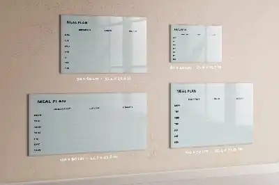 Beschreibbare Magnettafel in Pastell als Mahlzeitenplan