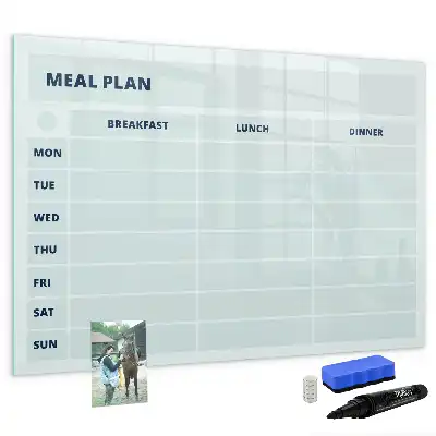 Beschreibbare Magnettafel in Pastell als Mahlzeitenplan