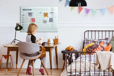 Beschreibbare Magnettafel in Pastell als Mahlzeitenplan