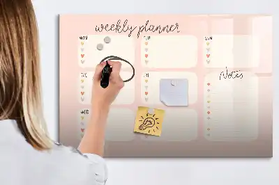 Schreib-Magnettafel bezaubernder Wochenplaner