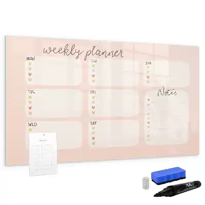 Schreib-Magnettafel bezaubernder Wochenplaner