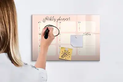 Schreib-Magnettafel bezaubernder Wochenplaner