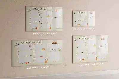 Beschreibbare Magnettafel als Wochenplaner