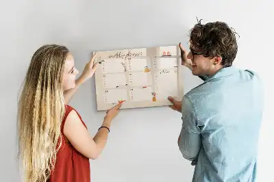 Beschreibbare Magnettafel als Wochenplaner