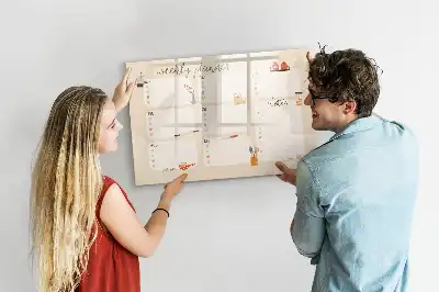 Beschreibbare Magnettafel als Wochenplaner