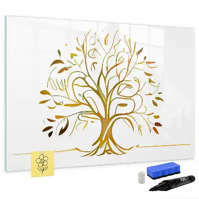 Beschreibbare Magnettafel Motiv Goldener Baum