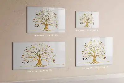Beschreibbare Magnettafel Motiv Goldener Baum