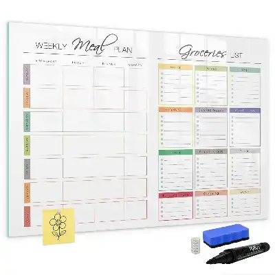 Schreib-Magnettafel für das Wochenmenü