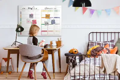 Schreib-Magnettafel für das Wochenmenü