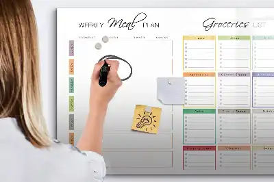 Schreib-Magnettafel für das Wochenmenü