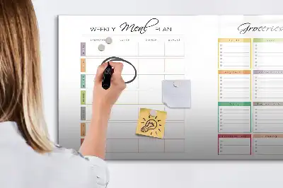 Schreib-Magnettafel für das Wochenmenü