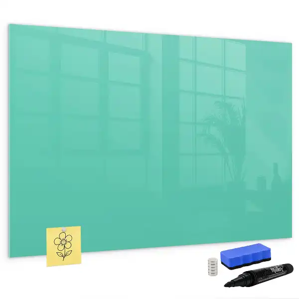 Beschreibbare Magnettafel in Türkis