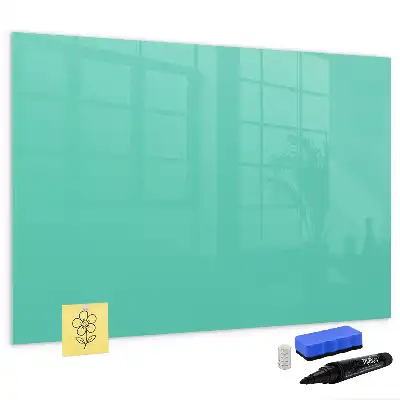 Beschreibbare Magnettafel in Türkis