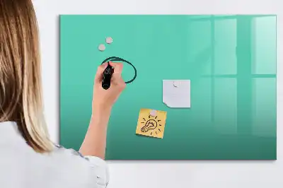 Beschreibbare Magnettafel in Türkis
