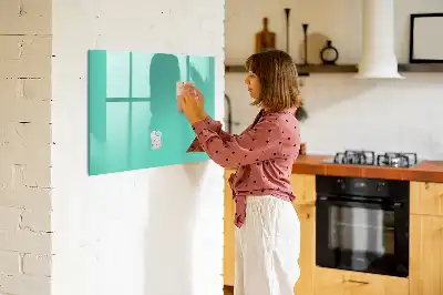 Beschreibbare Magnettafel in Türkis