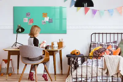 Beschreibbare Magnettafel in Türkis