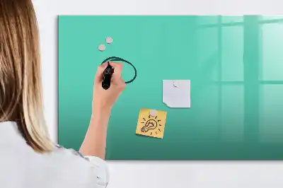 Beschreibbare Magnettafel in Türkis