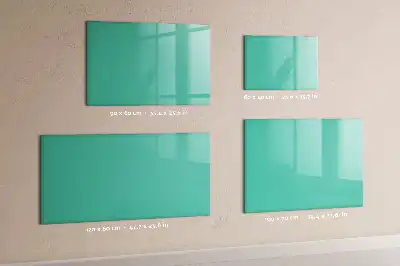 Beschreibbare Magnettafel in Türkis
