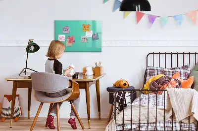 Beschreibbare Magnettafel in Türkis