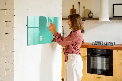 Beschreibbare Magnettafel in Türkis