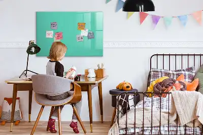 Beschreibbare Magnettafel in Türkis