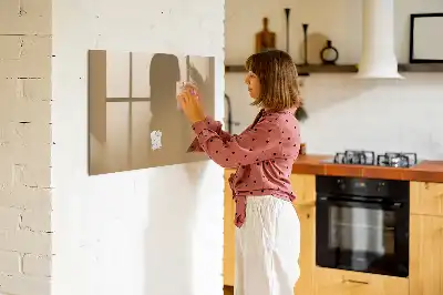Schreib-Magnettafel in Dunkelbeige