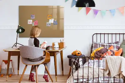 Schreib-Magnettafel in Dunkelbeige