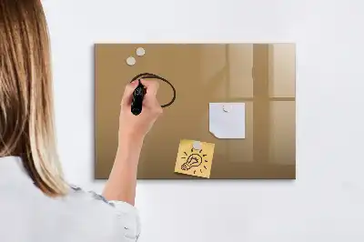 Schreib-Magnettafel in Dunkelbeige