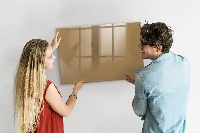 Schreib-Magnettafel in Dunkelbeige