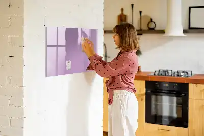 Beschreibbare Magnettafel in Flieder