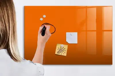 Schreib-Magnettafel in der Farbe Orange