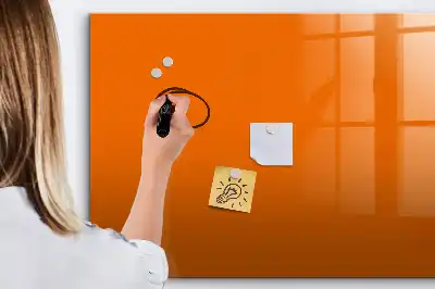 Schreib-Magnettafel in der Farbe Orange