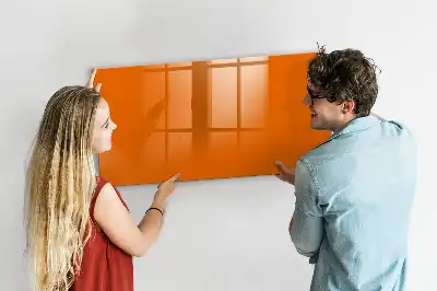 Schreib-Magnettafel in der Farbe Orange